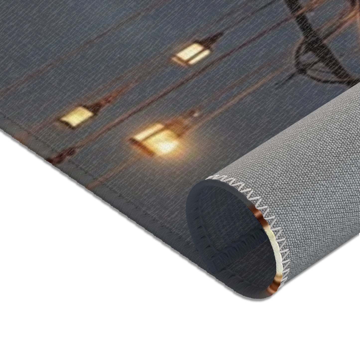 Luminous Wisp Tree Area Rug – Desert Nightglow Oasis