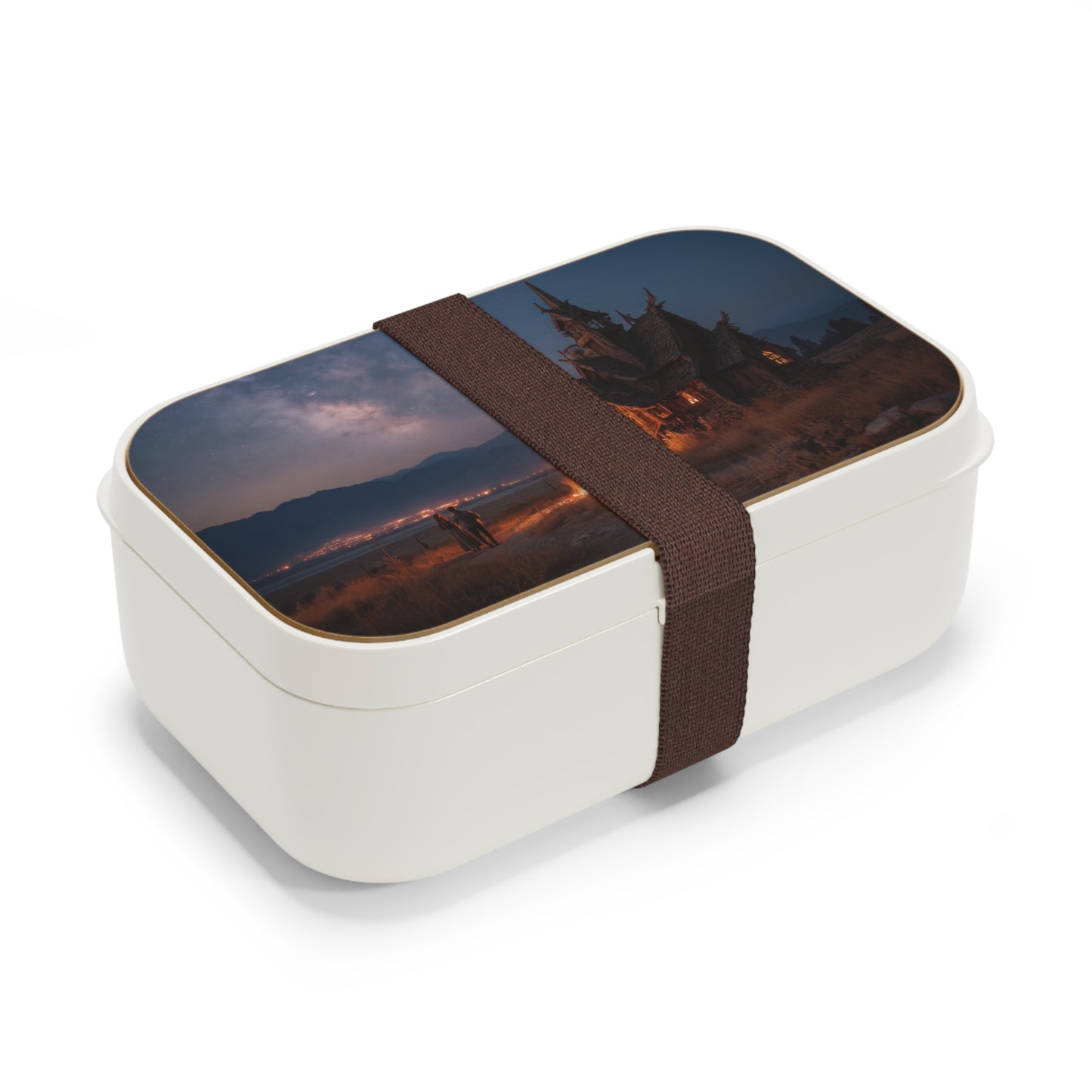 Starlit Chapel Bento Lunch Box – Whispers Beneath the Milky Way