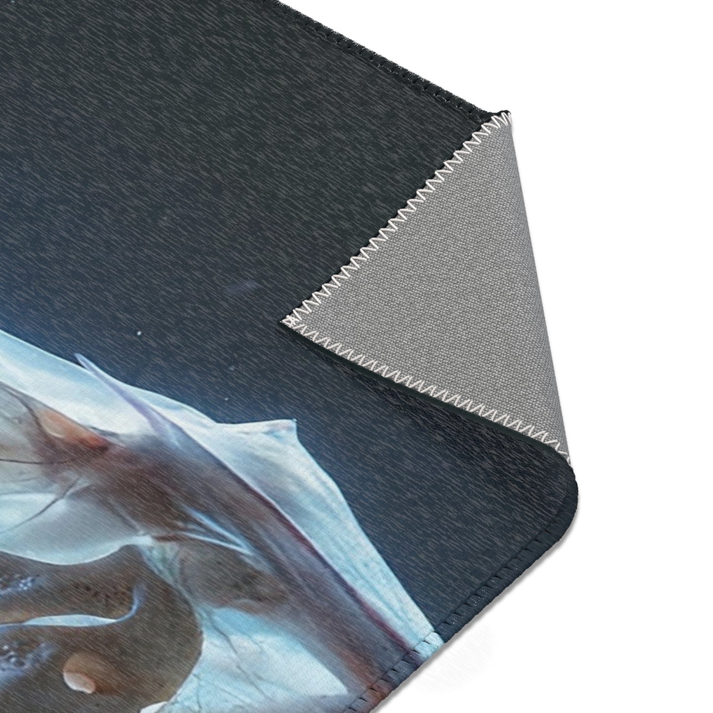 Celestial Unicorn Skeleton Rug – Luminescent Bone Dreamscape