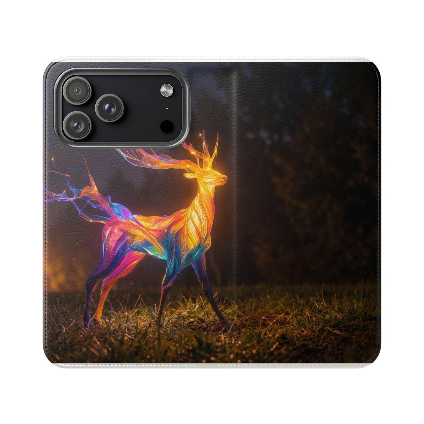 Ethereal Deer Flip Cases – Luminous Spirit Portrait