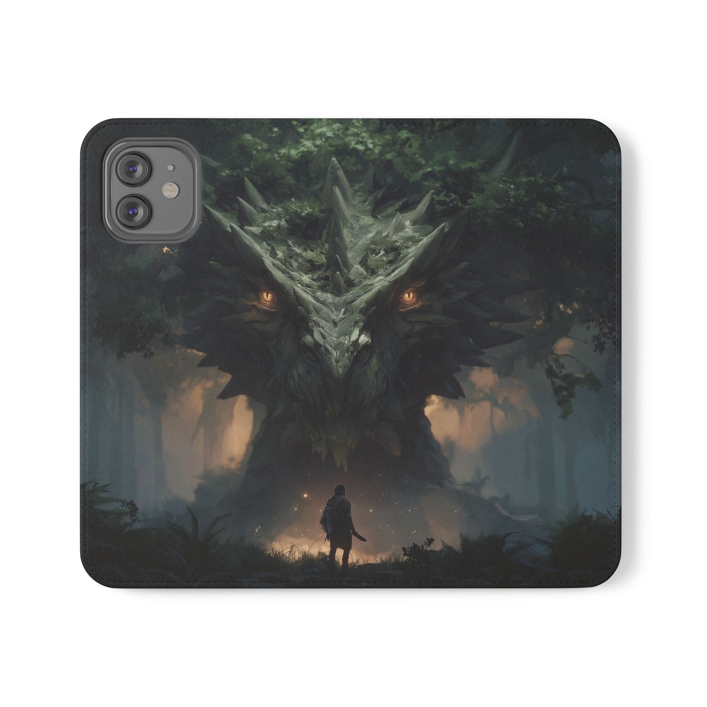 Guardian Beast Flip Cases – Moss-Clad Titan Facing the Wanderer
