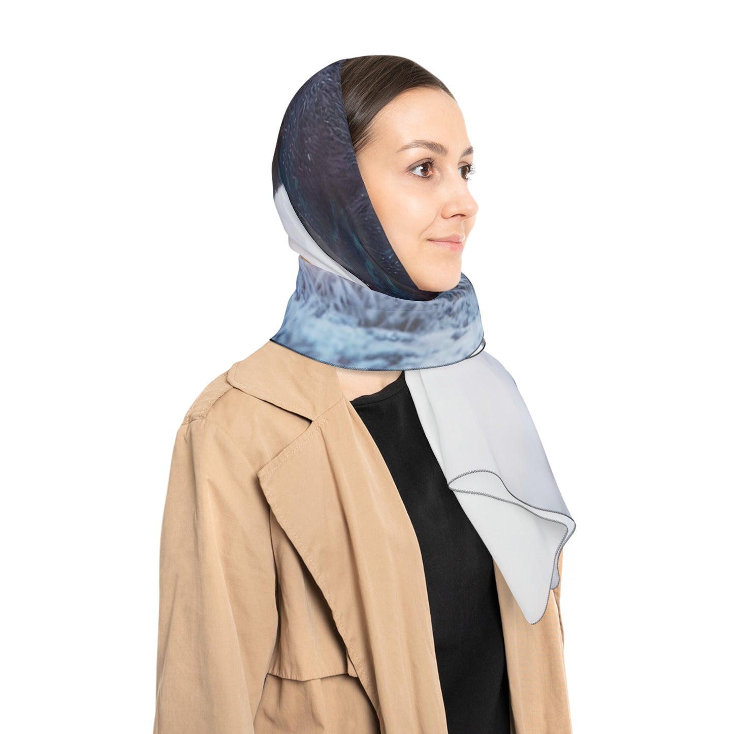 Frostbound Stag Family Poly Scarf – Whispering Winter Giftscape