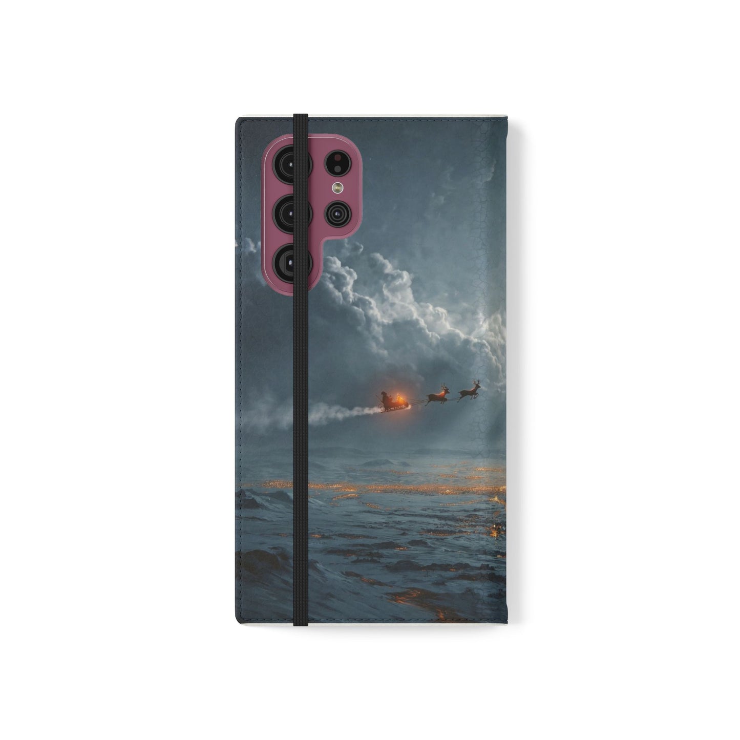 Moonlit Sleigh Flip Cases – Northern Lights Winter Journey