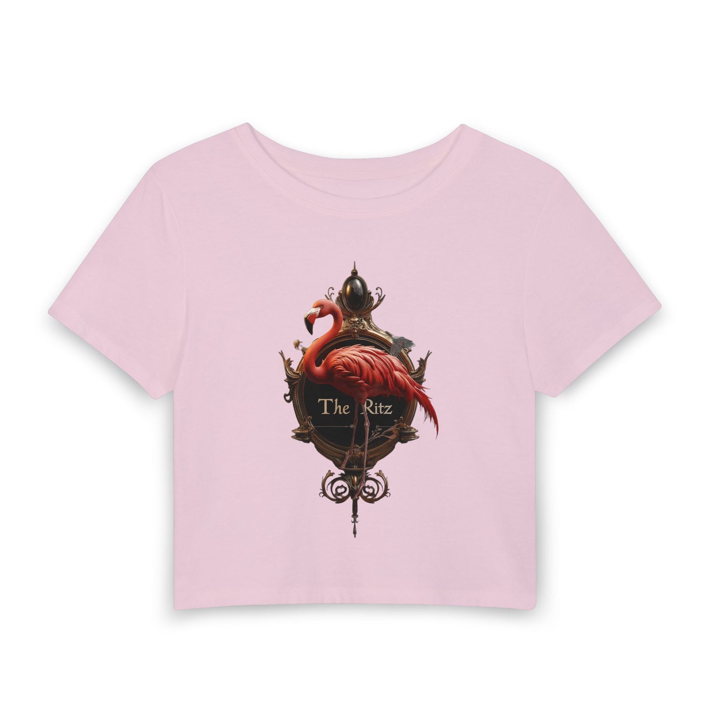 Regal Flamingo The Ritz Baby Tee – Gilded Portrait Tee