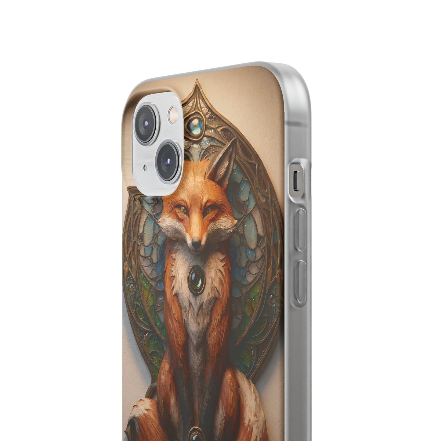 Fox Sentinel Flexi Cases – Amber Glow Through Stained Glass