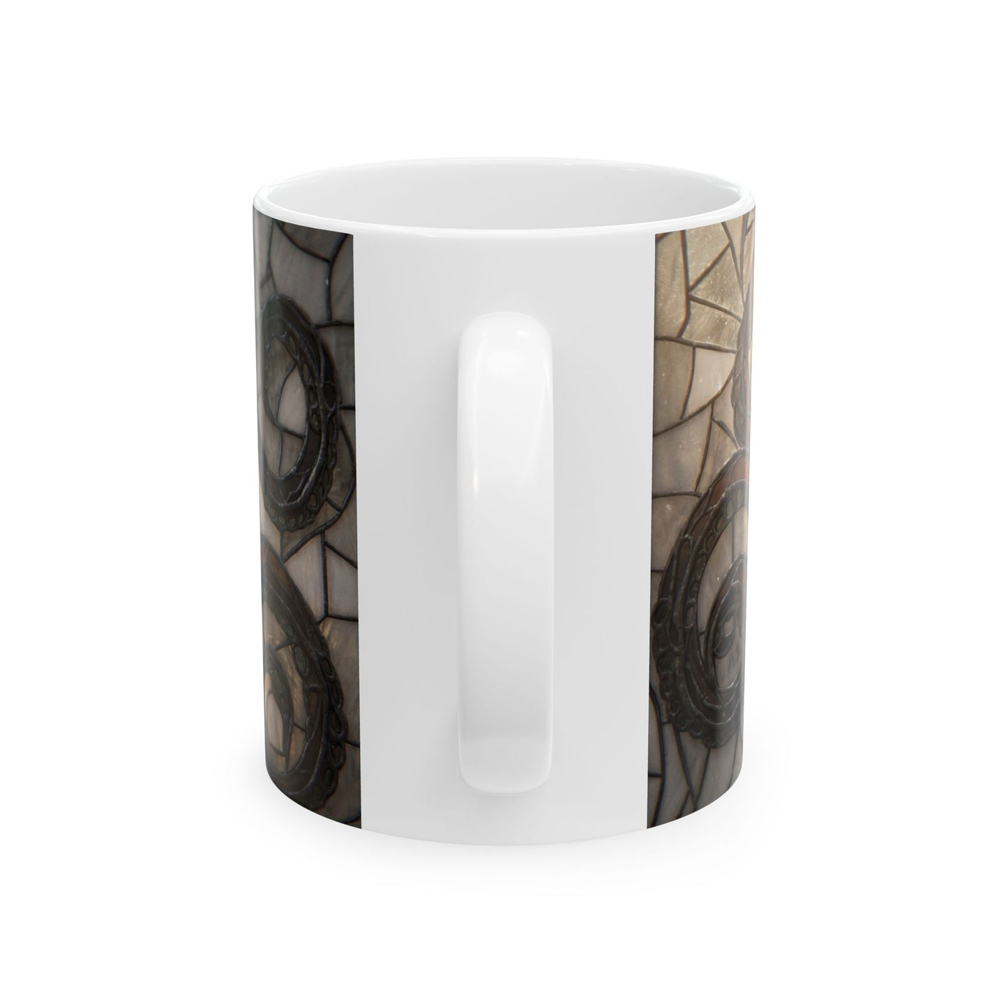 Stained Glass Octopus Ceramic Mug – Amber Tide Artistry
