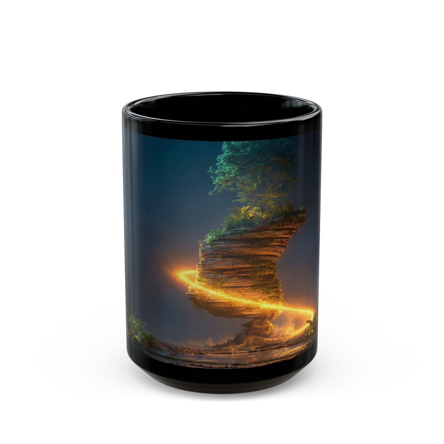 Floating Island Tree Mug – Luminous Twilight Portal