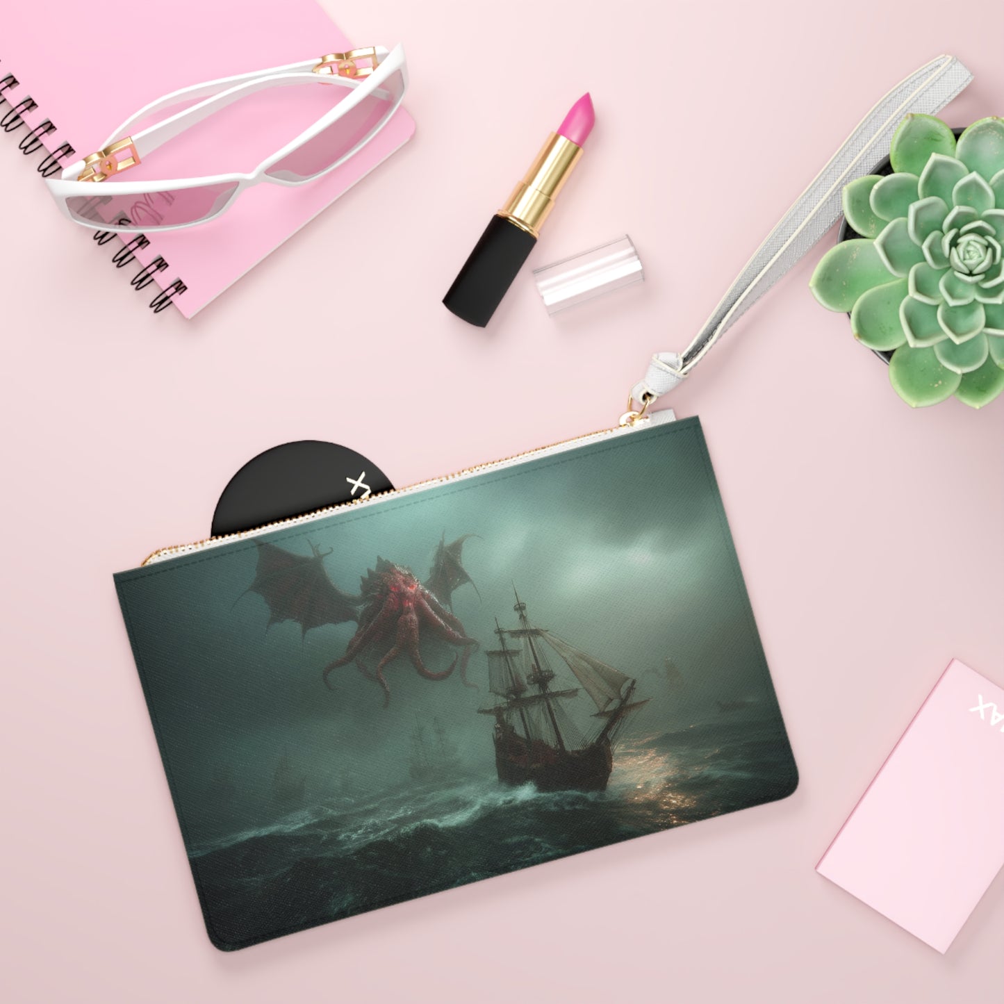 Leviathan’s Wrath Clutch Bag – Storm-Scarred Seascape