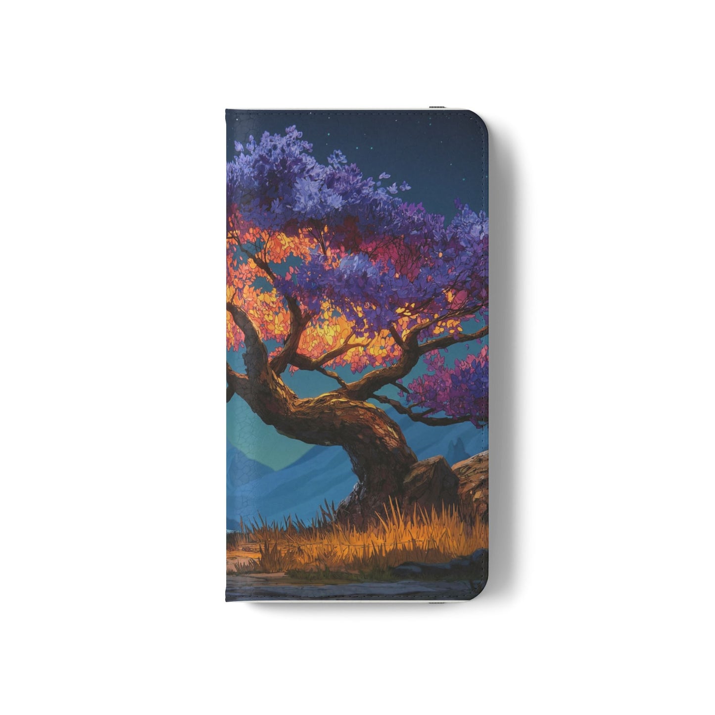Violet Flame Tree Flip Cases – Twilight Mountain Glow Case