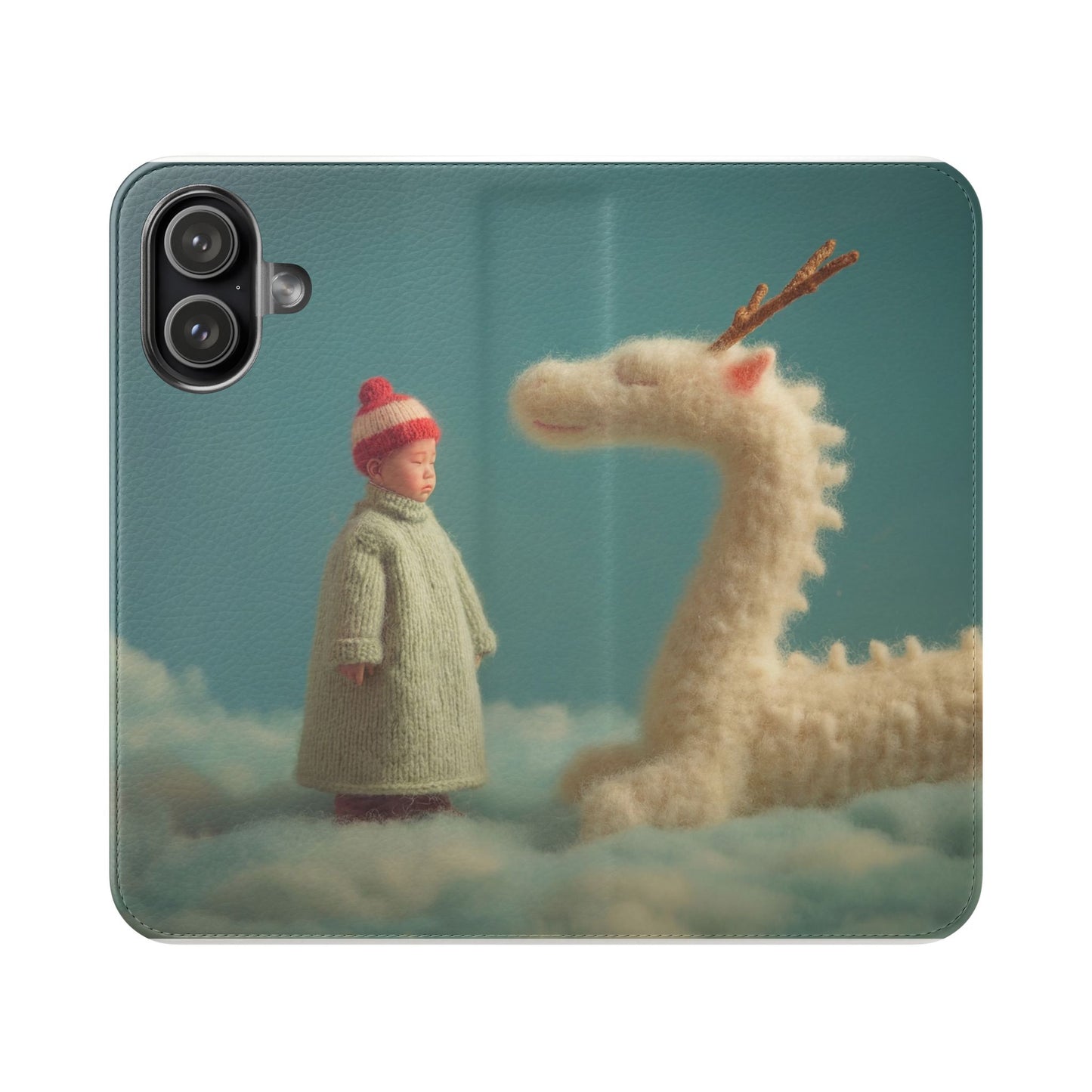 Woolly Dragon & Child Flip Cases – Cloudside Guardians