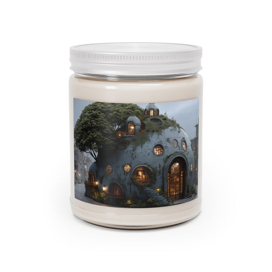 Sky-Rooted Dome House Scented Soy Candles with White Lid, 9oz – Twilight Sanctuary Glow
