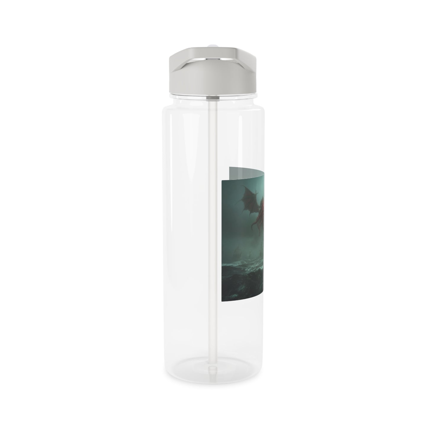 Crimson Leviathan Tritan Water Bottle – Stormbound Sea Beast