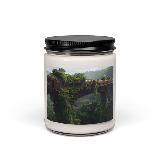 Overgrown Train Bridge Candle – Verdant Ruin Dreamscape, 9oz