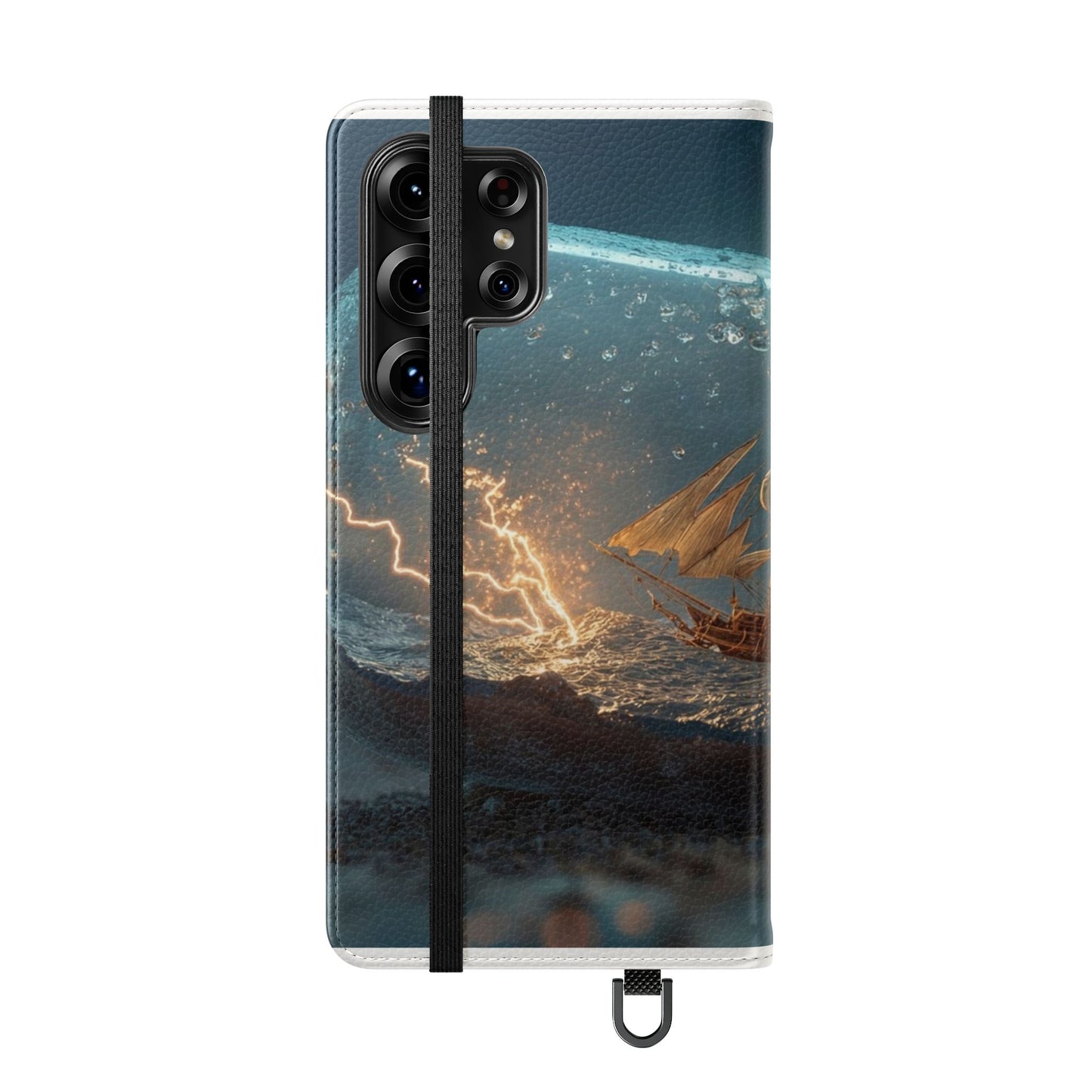 Storm-Struck Galleon Flip Cases – Lightning Inside Glass Bottle