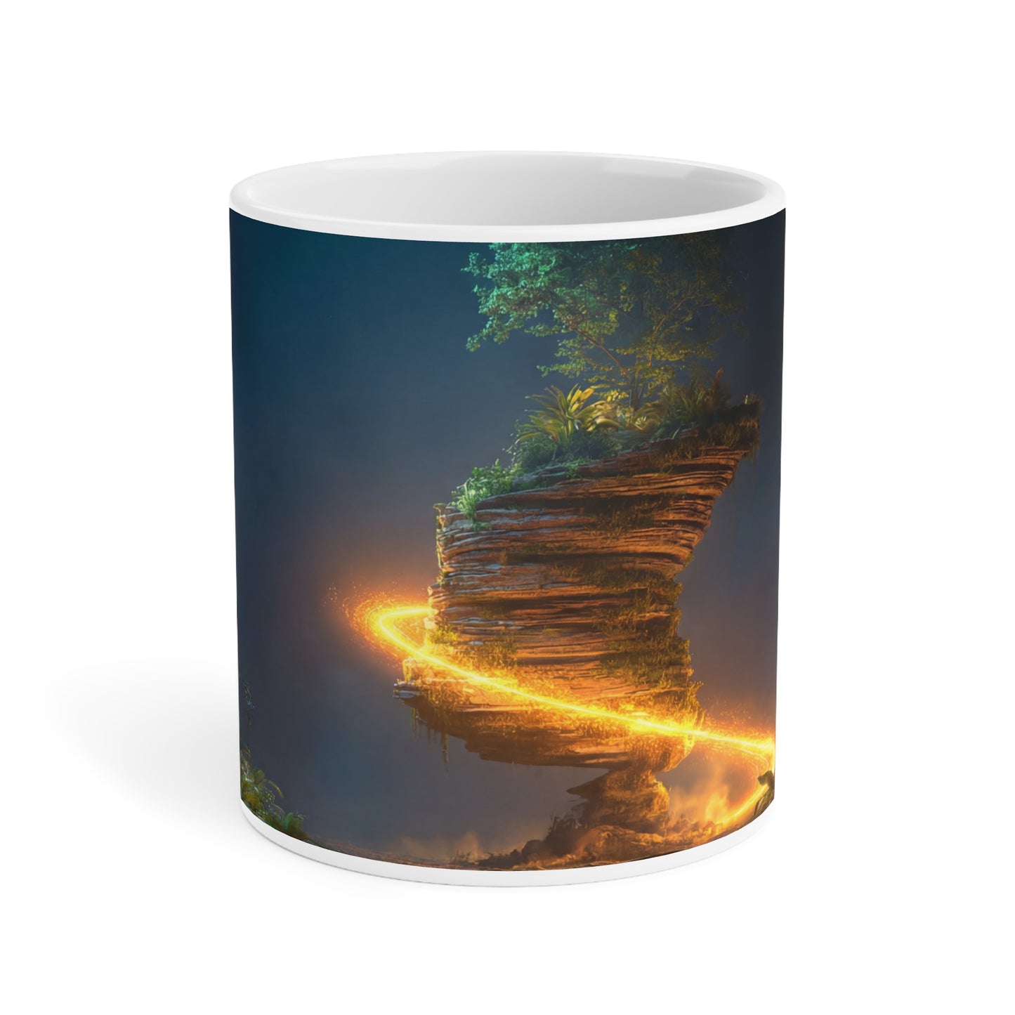 Luminous Floating Island Ceramic Mugs (11oz\15oz\20oz) – Celestial Vortex Dreamscape
