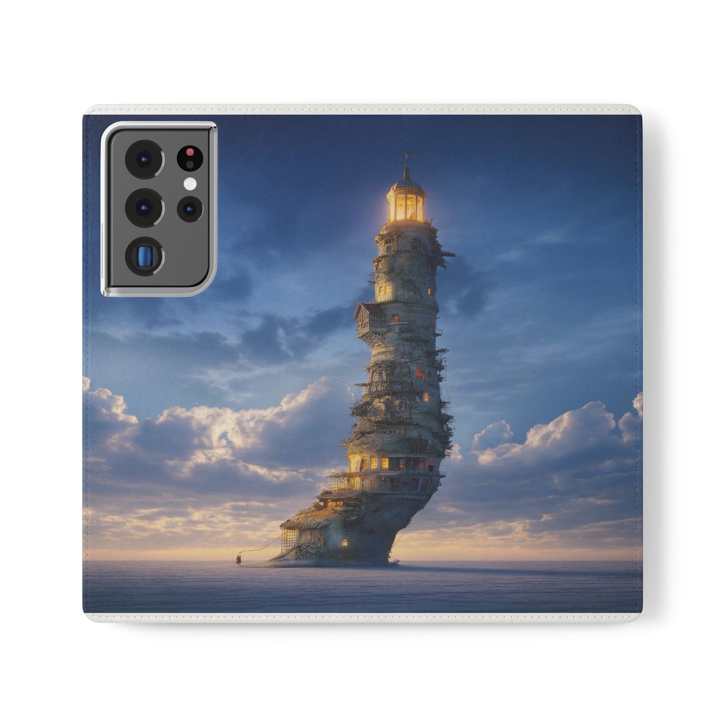 Twilight Sentinel Flip Cases – Lighthouse on a Storm-Tossed Sea