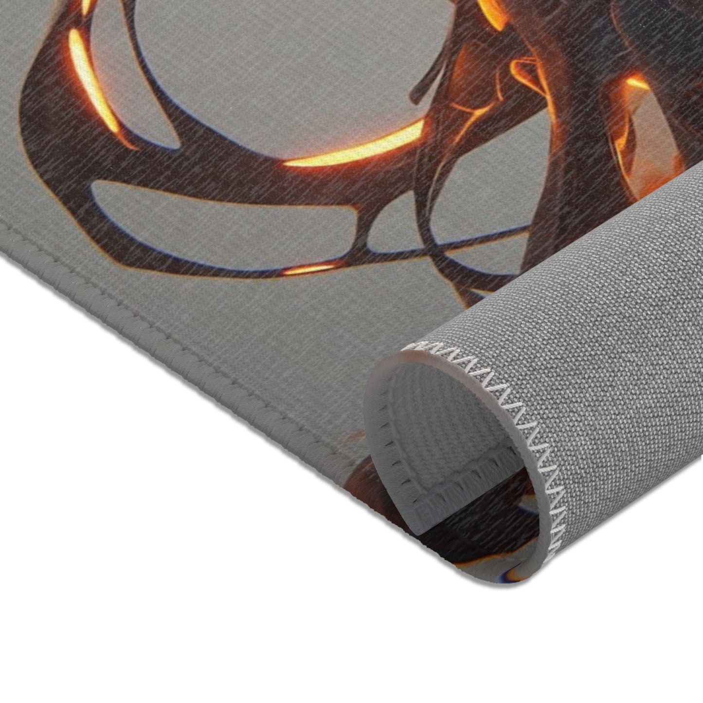 Luminescent Veil Area Rug – Ethereal Woman in Flowing Light