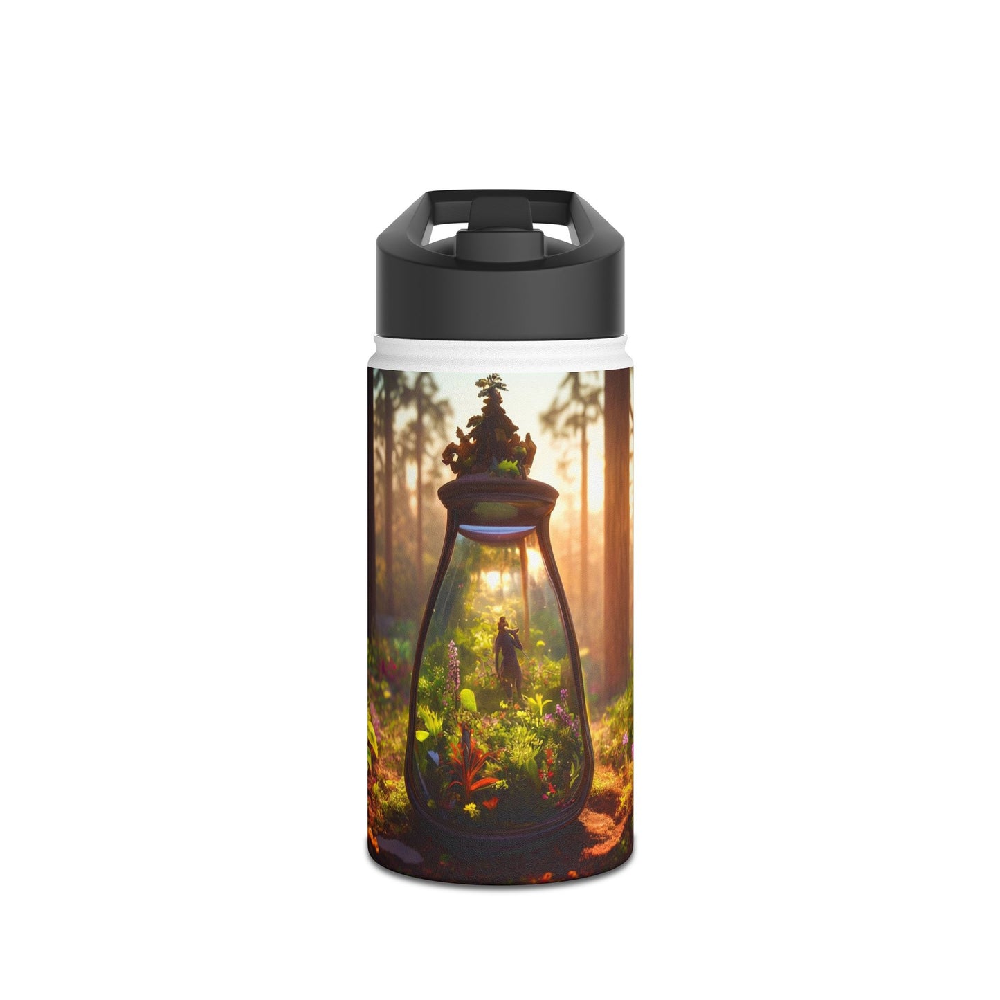 Forest in a Bottle Stainless Steel Water Bottle – Sunlit Miniature Wilderness