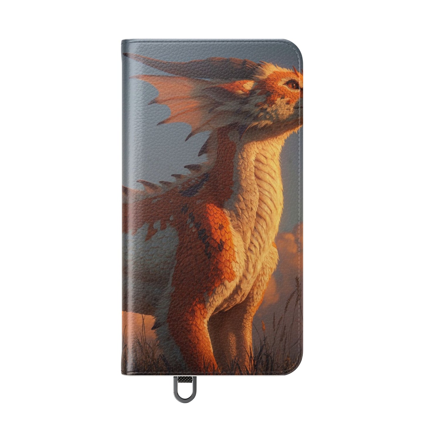 Gilded Dragon Flip Cases – Amber Sunset Guardian