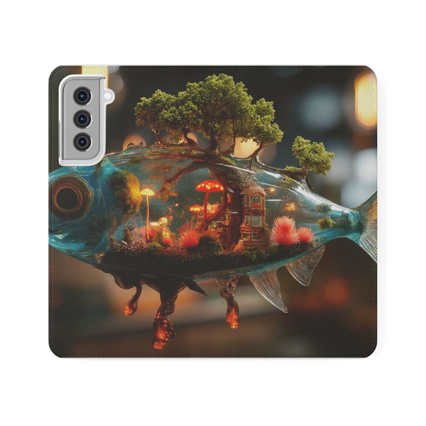 Forest Fish Flip Case – Liquid Glowwood Dreamscape