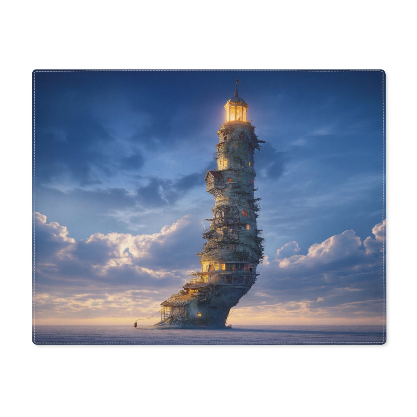 Skyborne Lighthouse Placemat – Twilight Beacon Over Whispering Seas