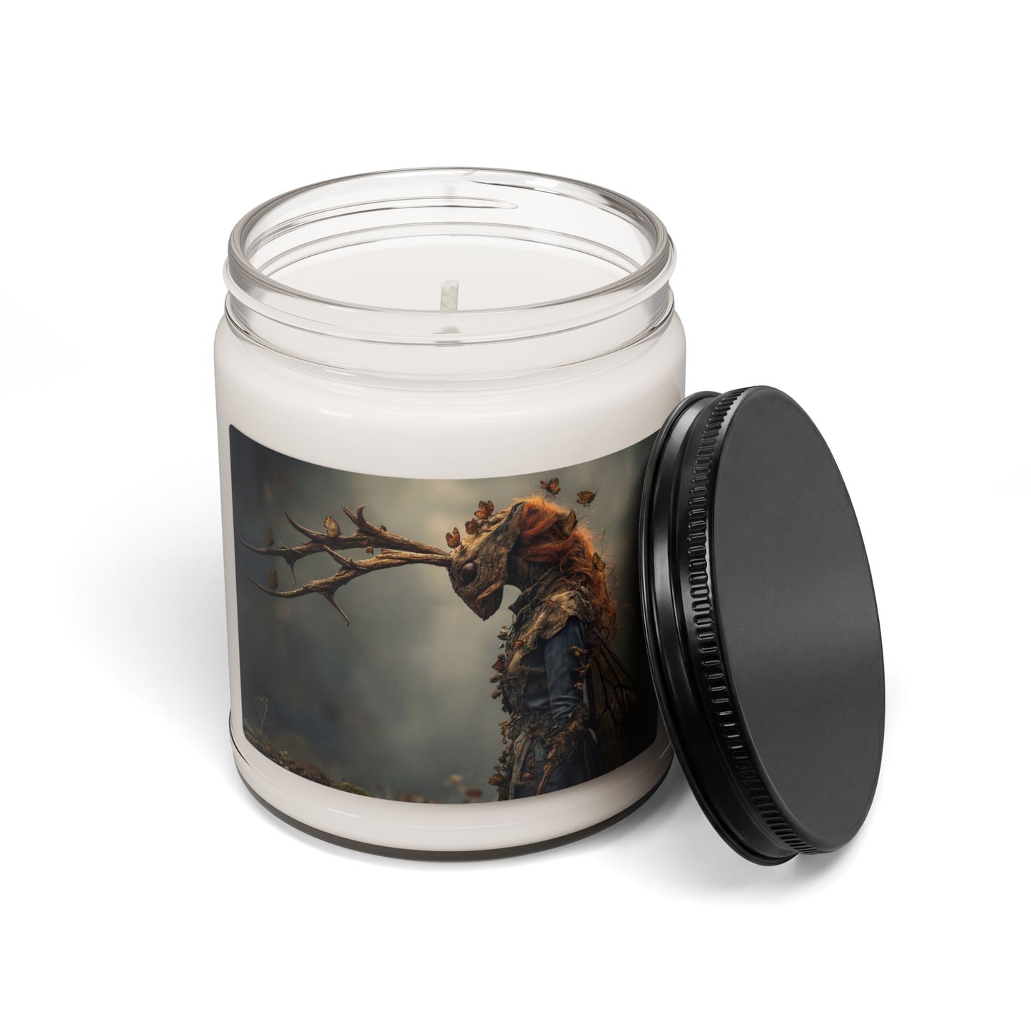Forest Spirit with Antlers Scented Soy Candle, 9oz – Whispers of Autumn Wings