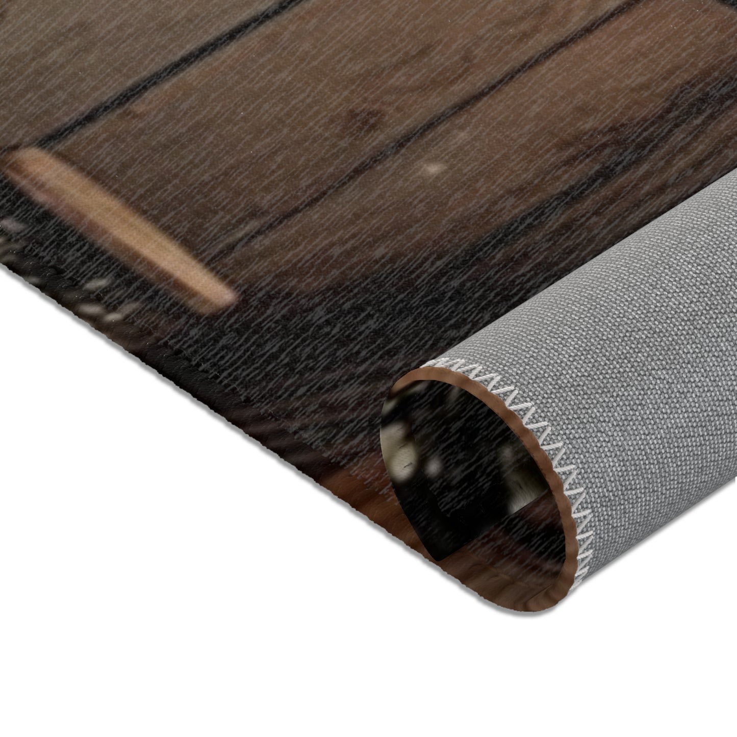 Winter Hollow Cottage Rug – Snow-Dusted Stone & Wood Sanctuary