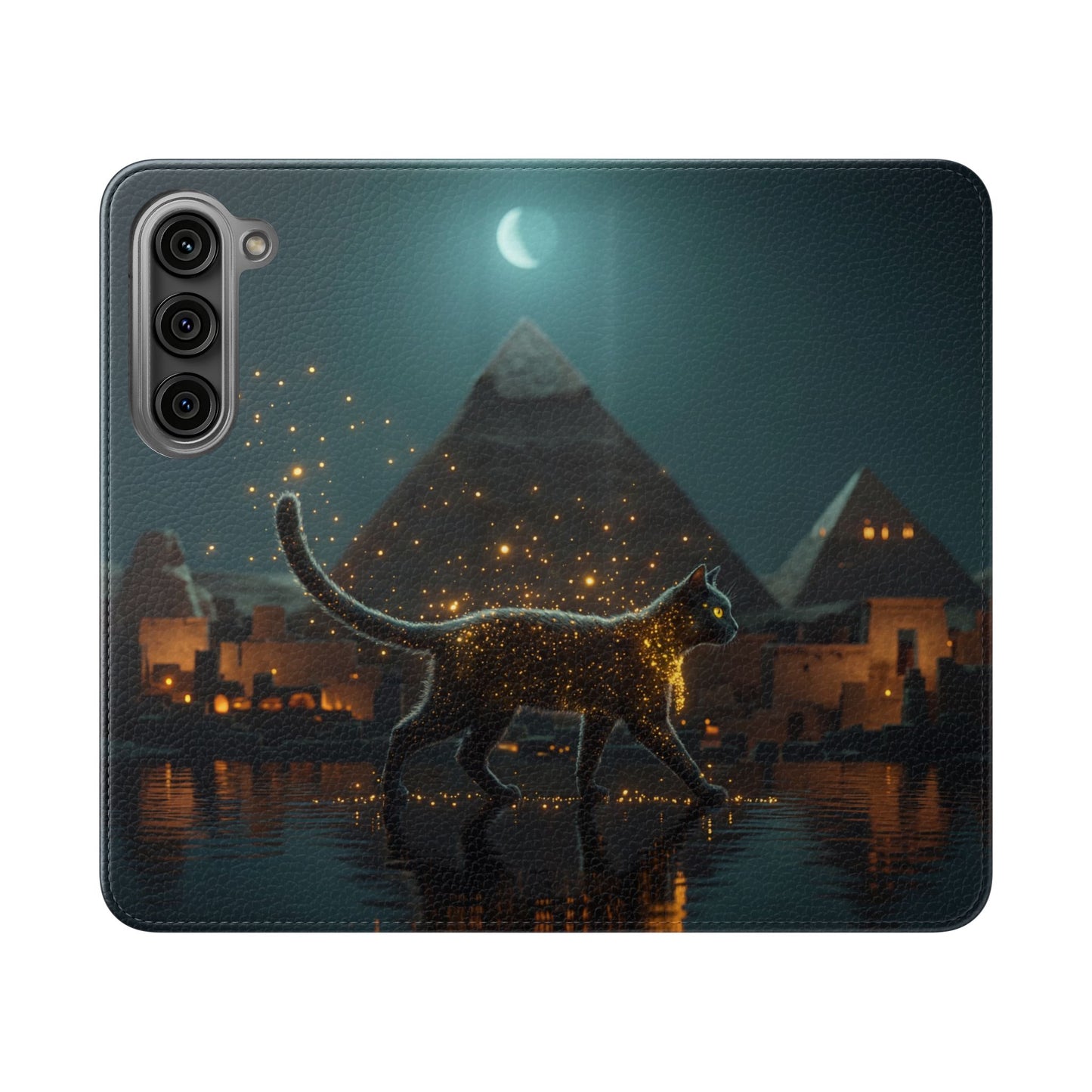 Celestial Vortex Flip Cases – Indigo Cloud Dreamscape
