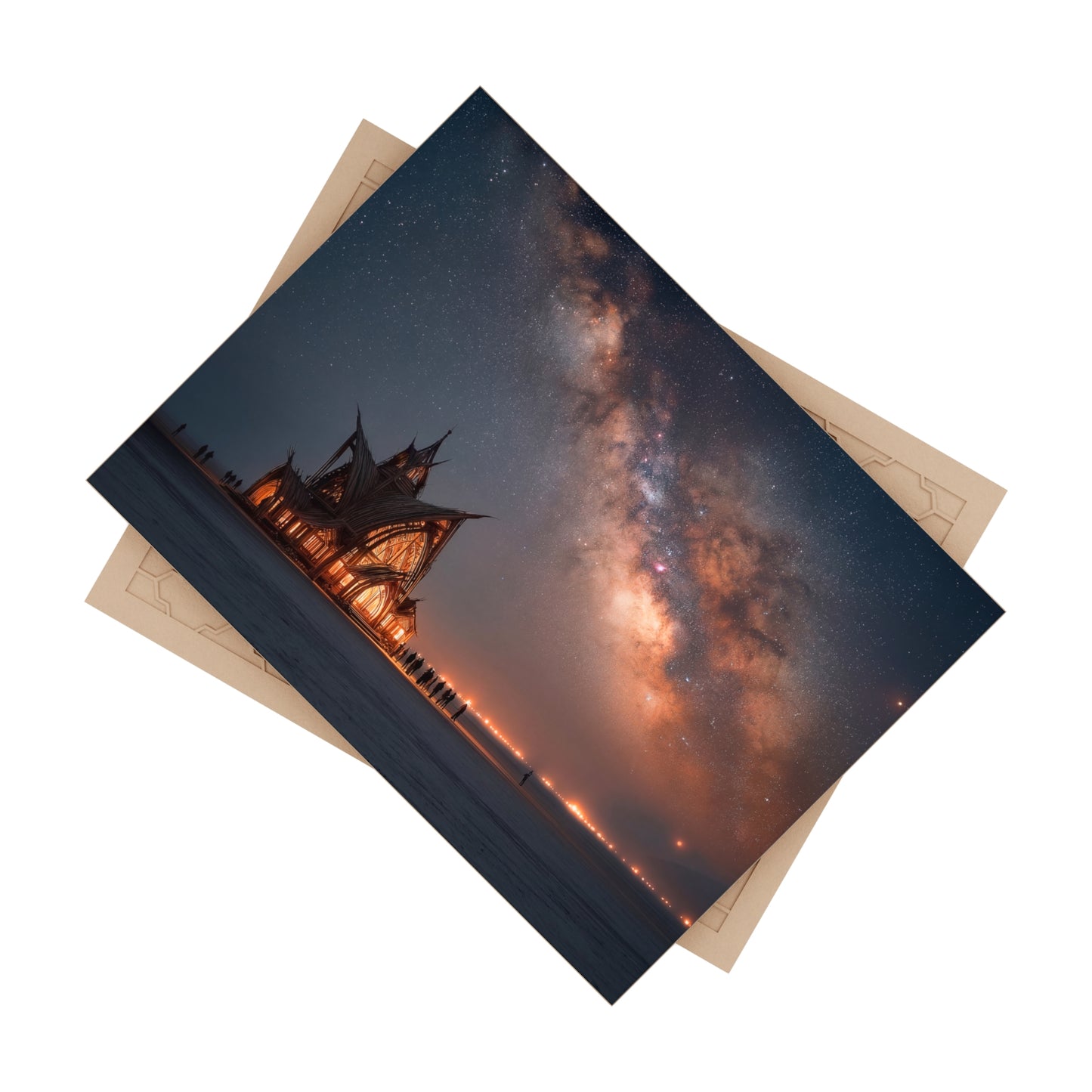 Starlit Cathedral Ceramic Photo Tile – Awe Beneath the Milky Way
