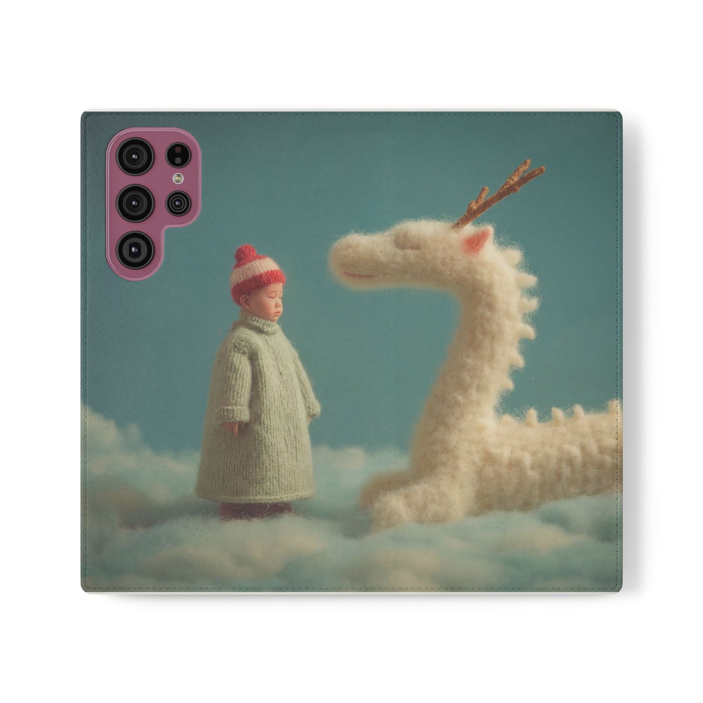 Woolly Dragon & Child Flip Cases – Cloudside Guardians