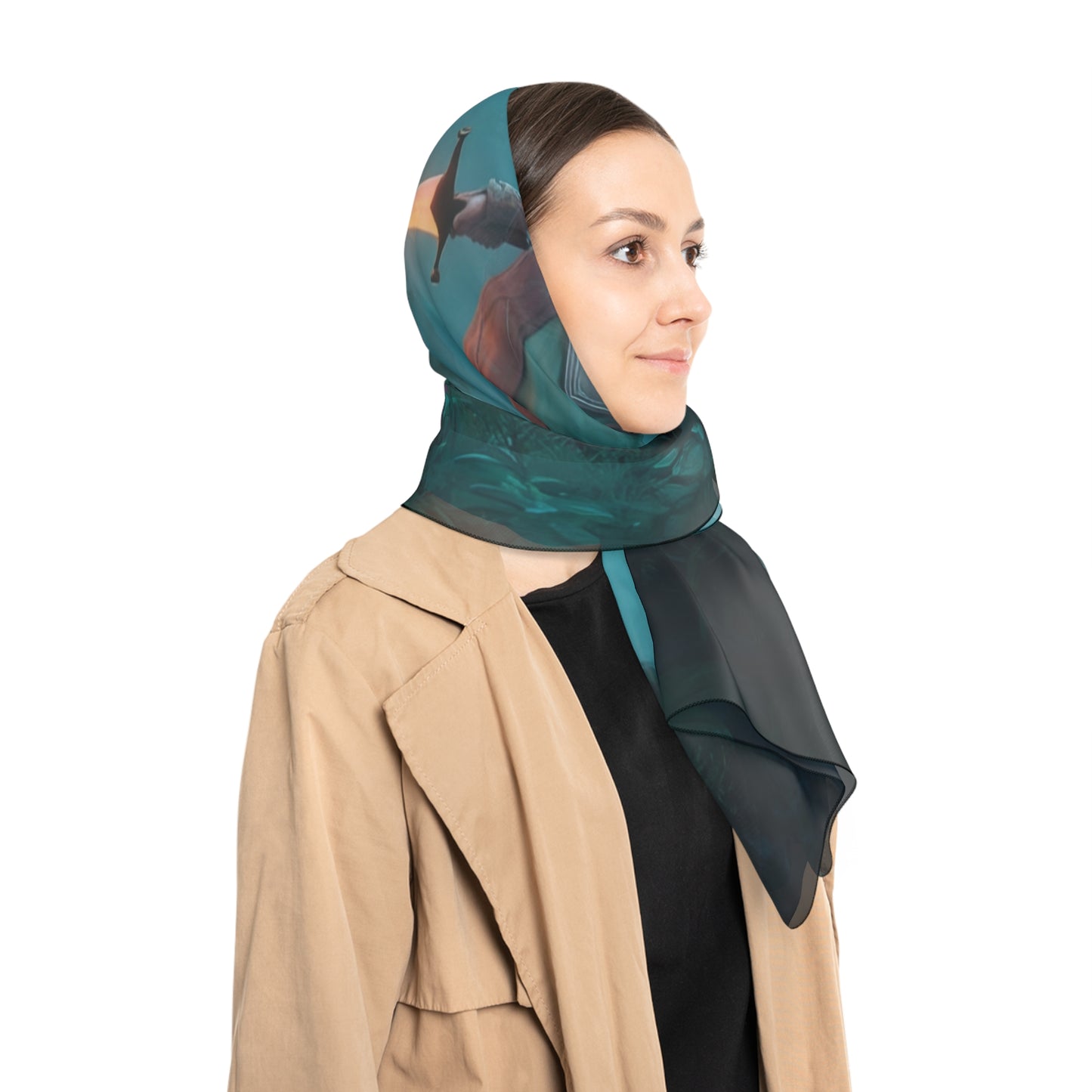 Twilight Sentinel Poly Scarf – Moss-Draped Forest Guardian