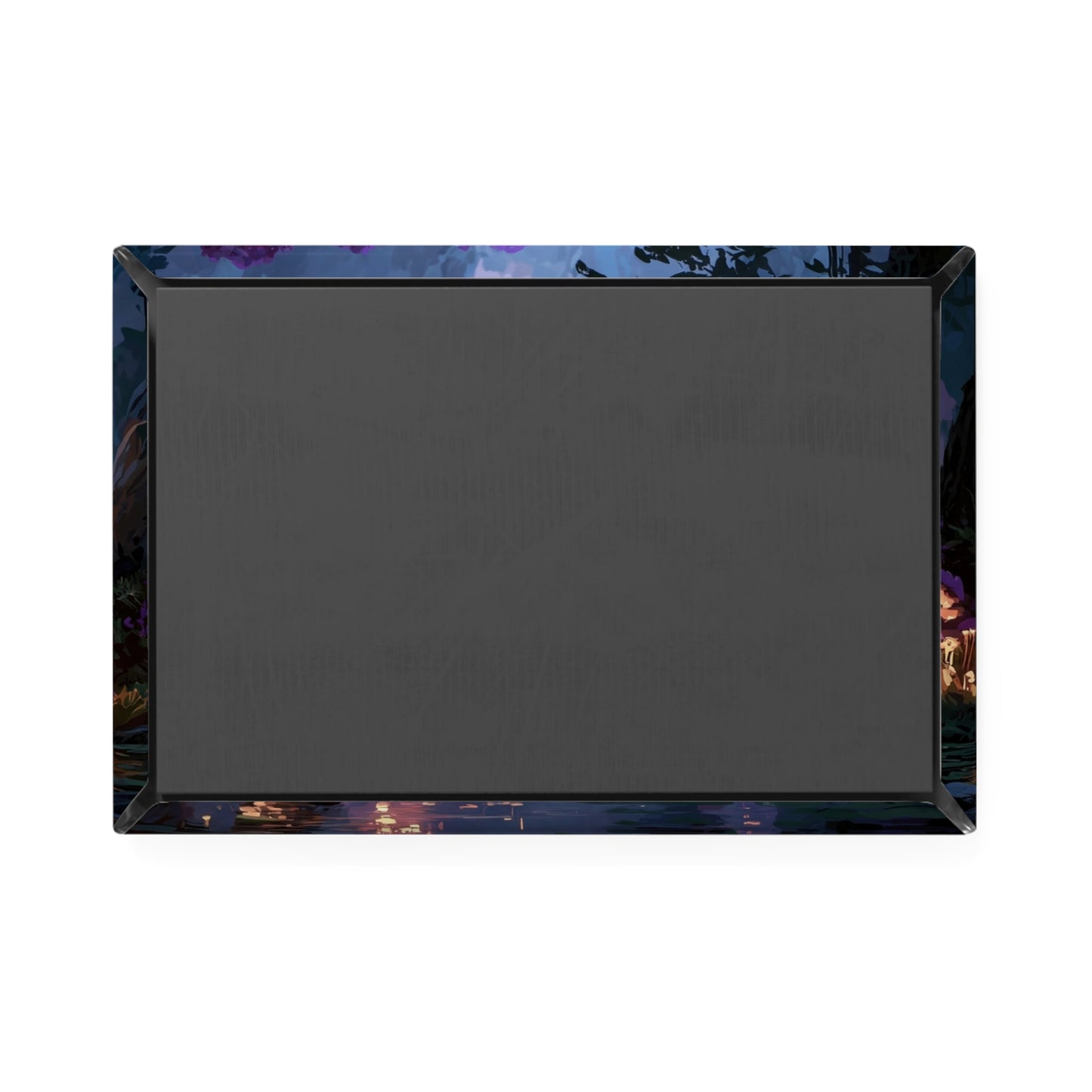 Bioluminescent Forest Button Magnet, Rectangle (1 & 10 pcs) – Glow-Lit Twilight Grove