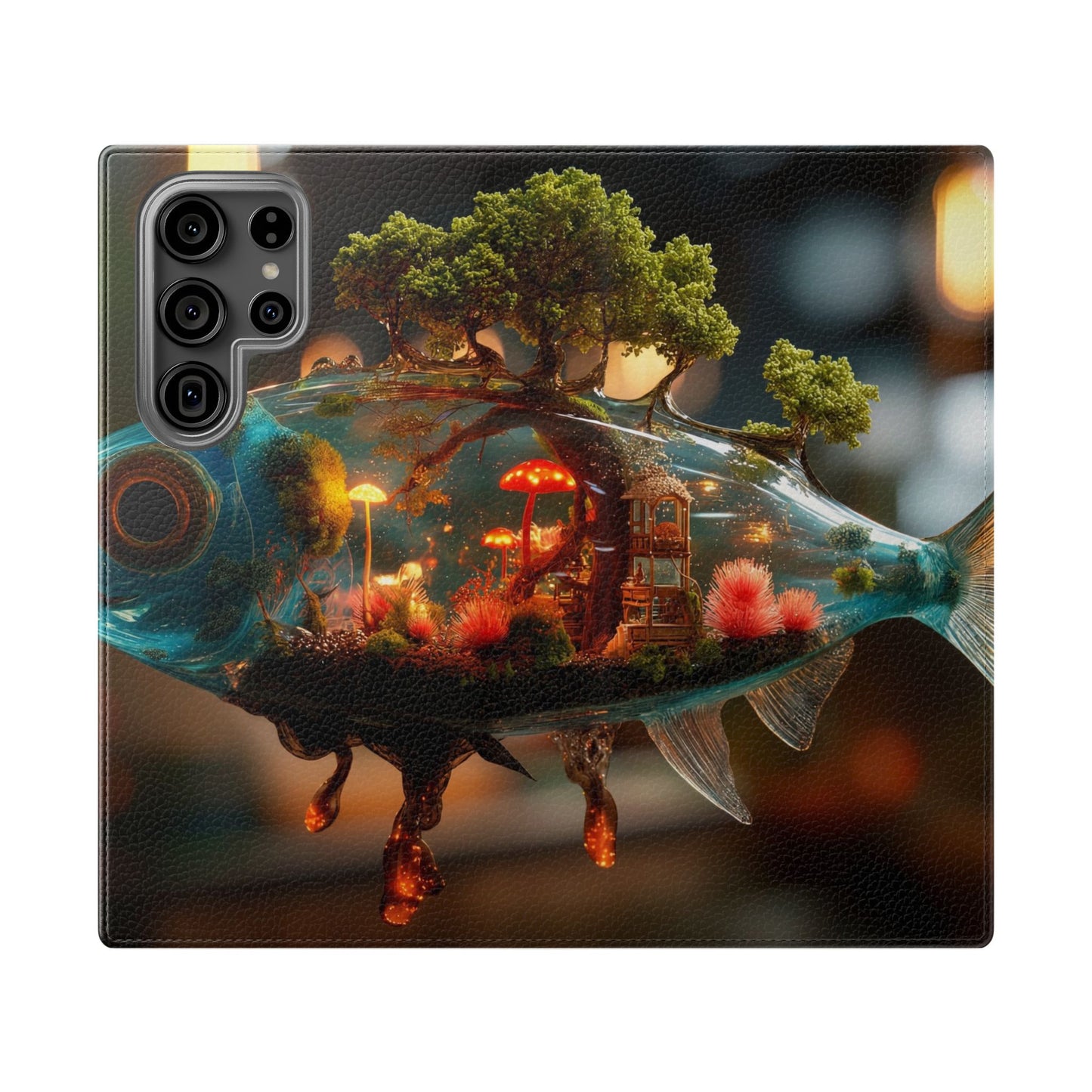 Forest Fish Flip Case – Liquid Glowwood Dreamscape