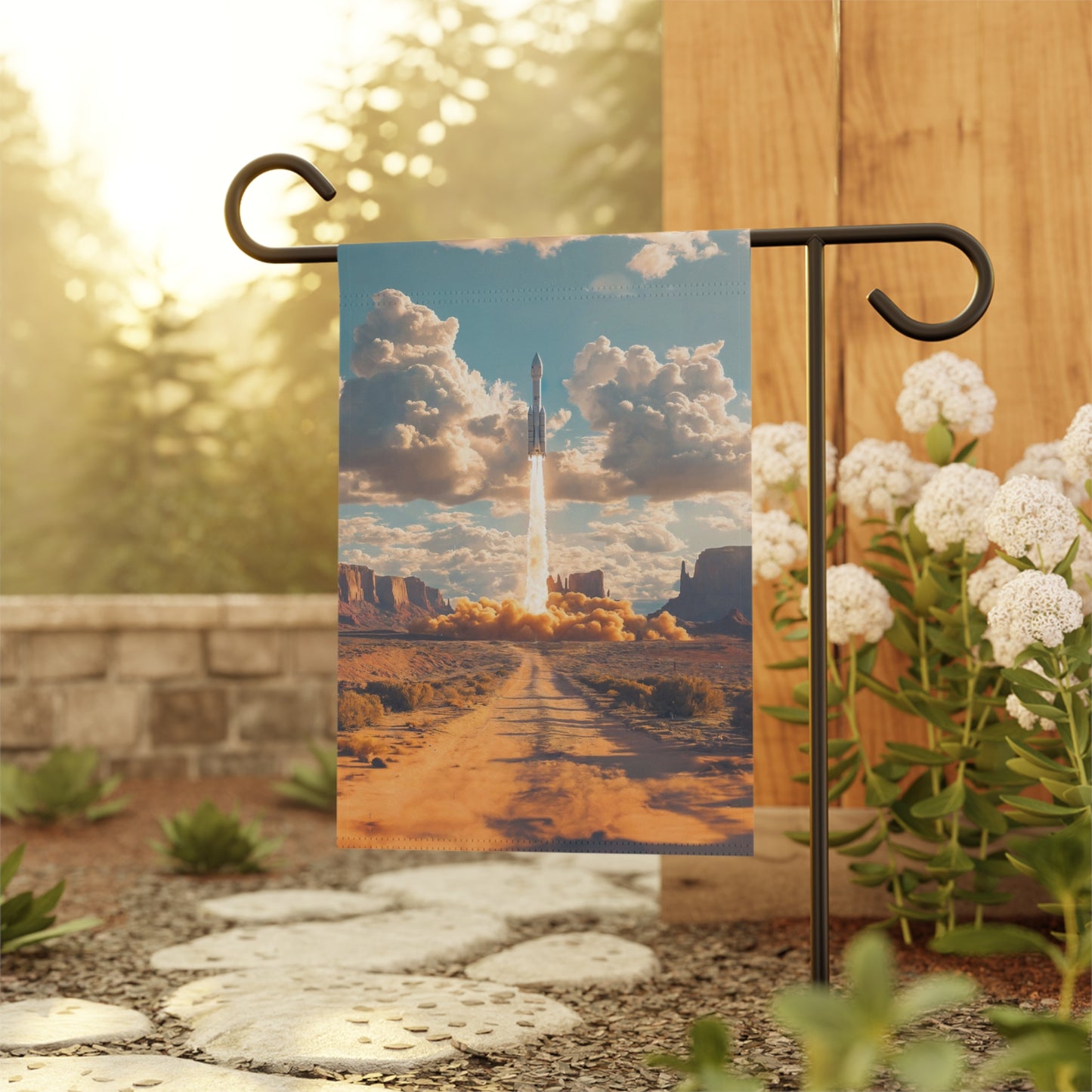 Rocket Launch Over Desert Canyons - Product