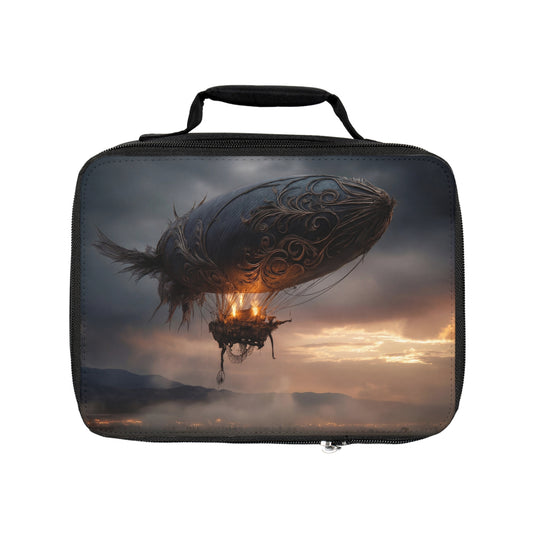 Gilded Airship Lunch Bag – Sunset Sojourn Through Stormy Skies