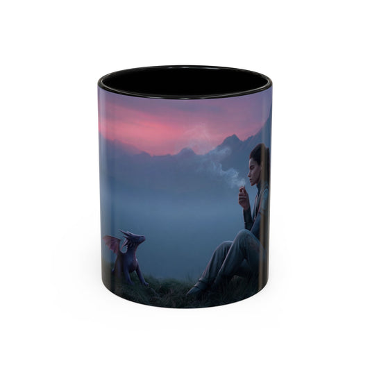 Sentinel and Dragon Accent Coffee Mug (11, 15oz) – Twilight Summit Rest