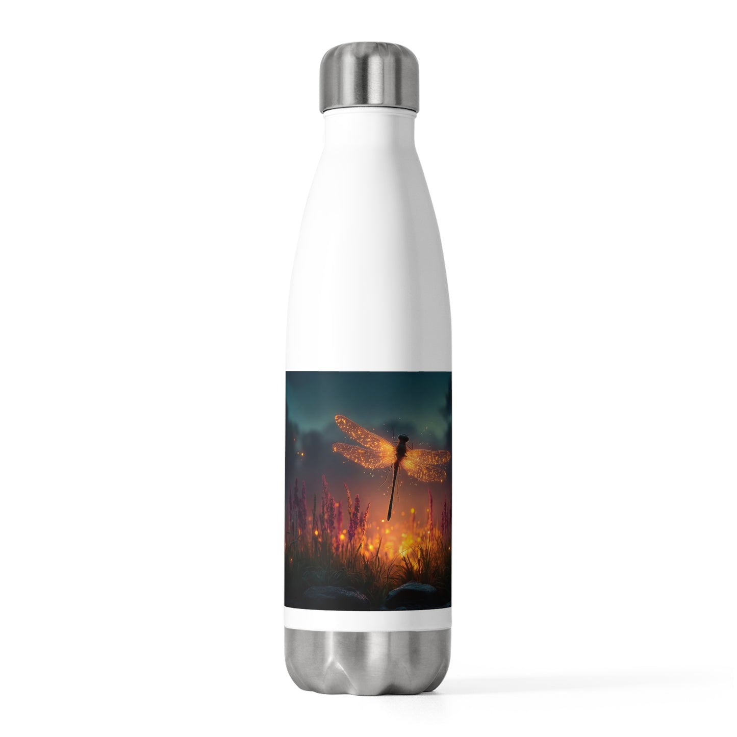 Luminescent Dragonfly 20oz Insulated Bottle – Twilight Meadow Glow