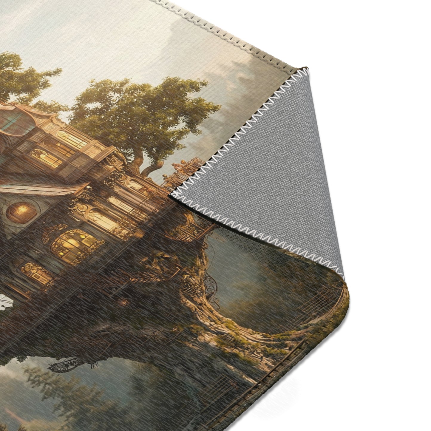 Treehouse Sanctuary Area Rug – Golden Twilight Haven