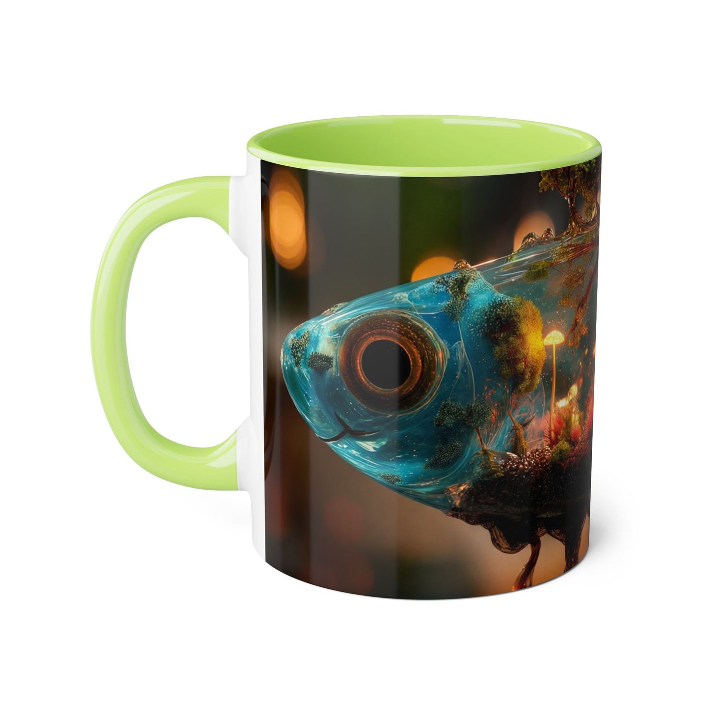 Whispering Forest Fish Mug – Bioluminescent Haven, 11oz
