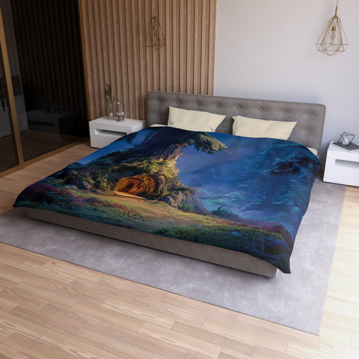 Ancient Treehouse Duvet Cover – Whispering Woods Sanctuary