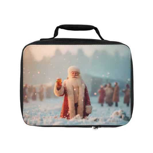 Santa with Ale Lunch Bag – Winter’s Warm Toast in Snowdrifts