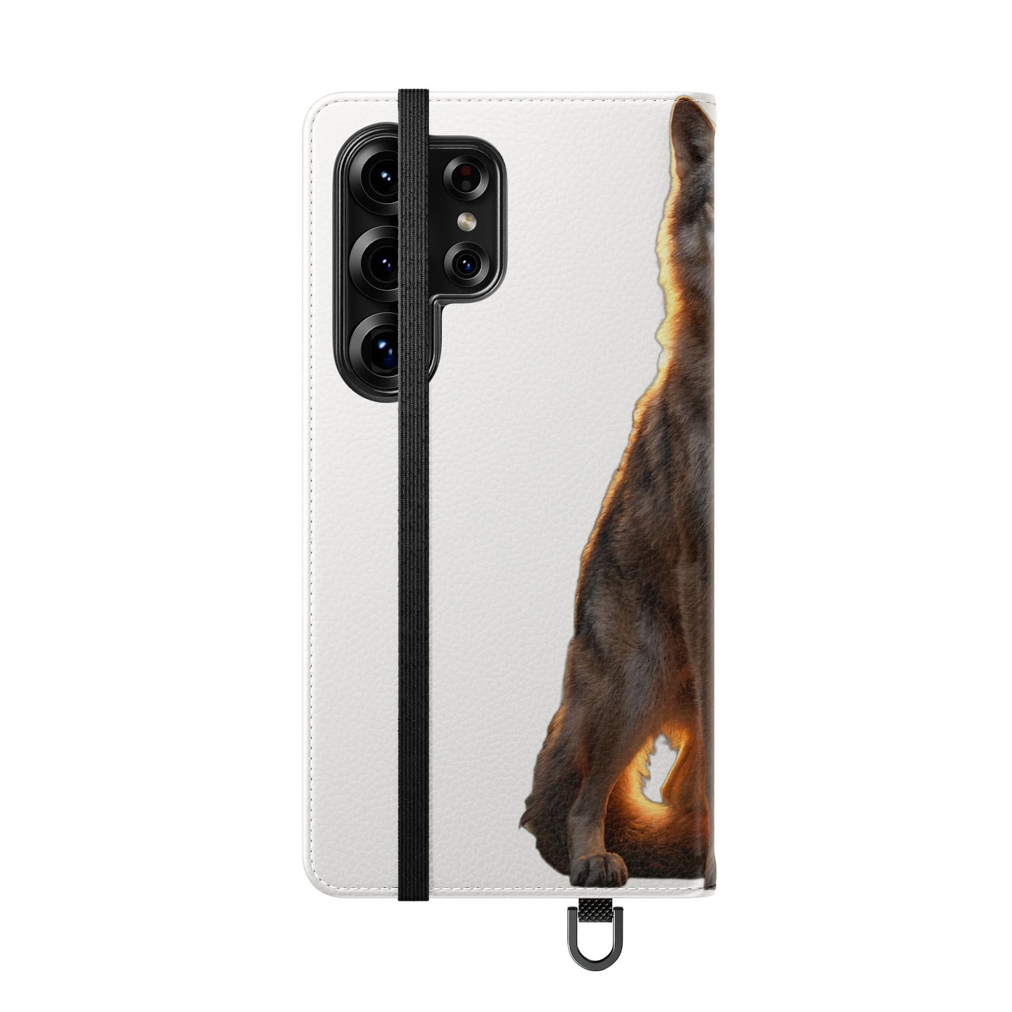 Sunlit Wolf Flip Cases – Golden Hour Sentinel Portrait