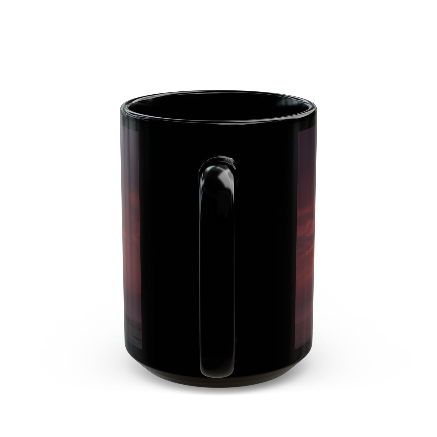 Lone Traveler Stairway Mug – Crimson Twilight Ascension