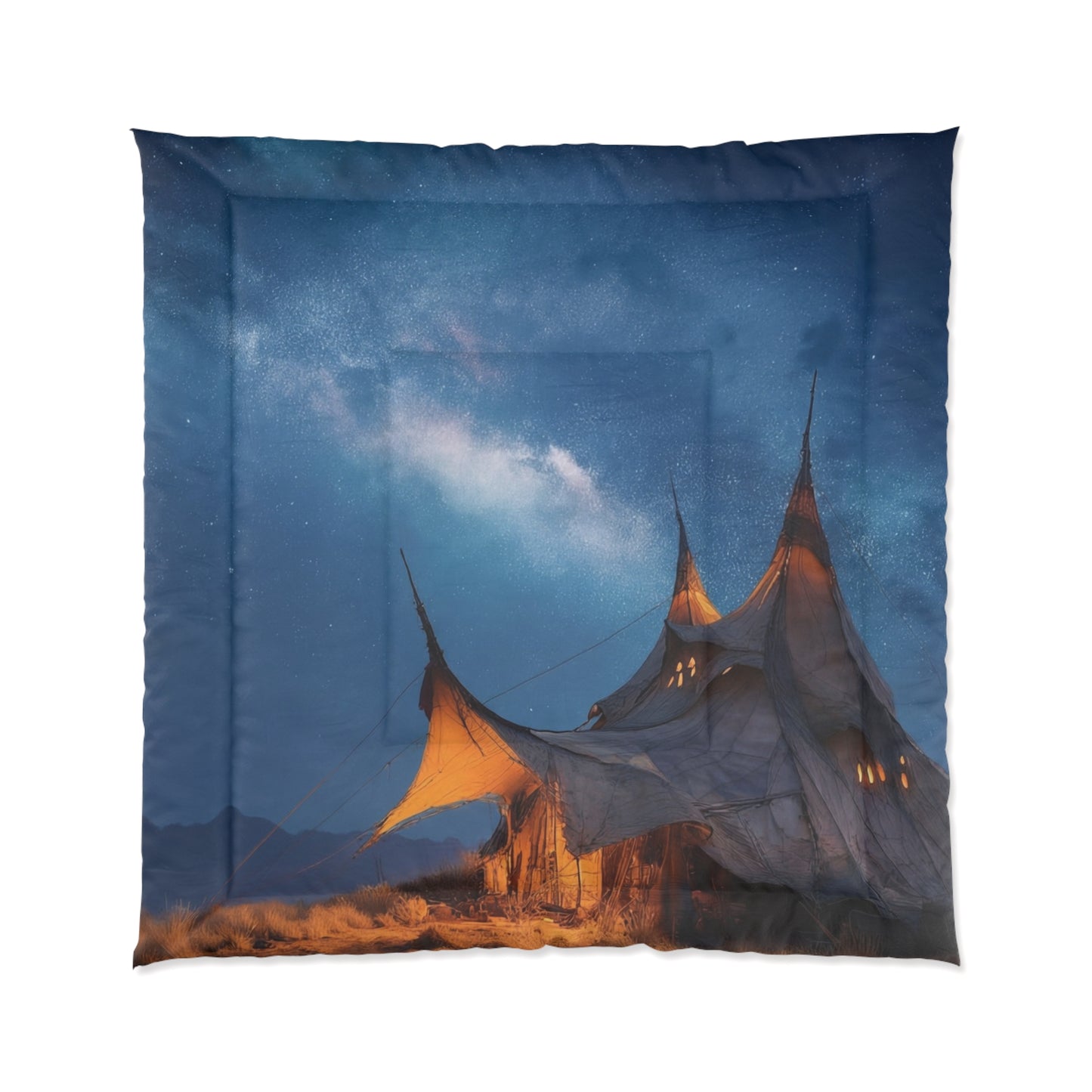 Starlit Nomad Tent Comforter – Milky Way Haven Under the Cosmos