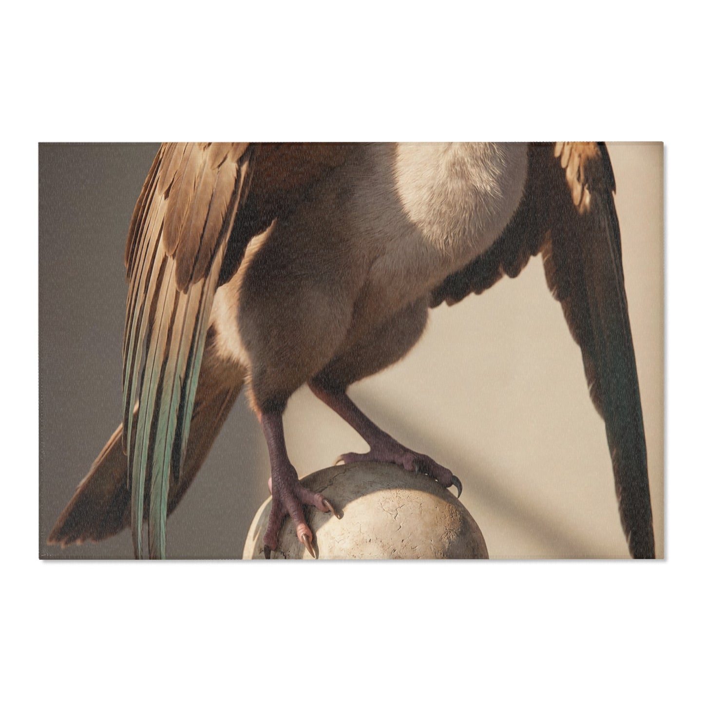 Winged Siamese Cat Area Rug – Sunlit Bone Altar Dreamscape