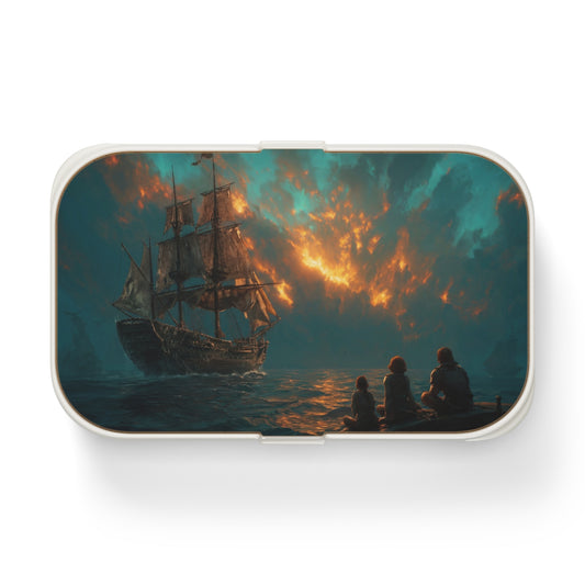 Sunset Galleon Bento Lunch Box – Farewell at the Harbor’s Edge