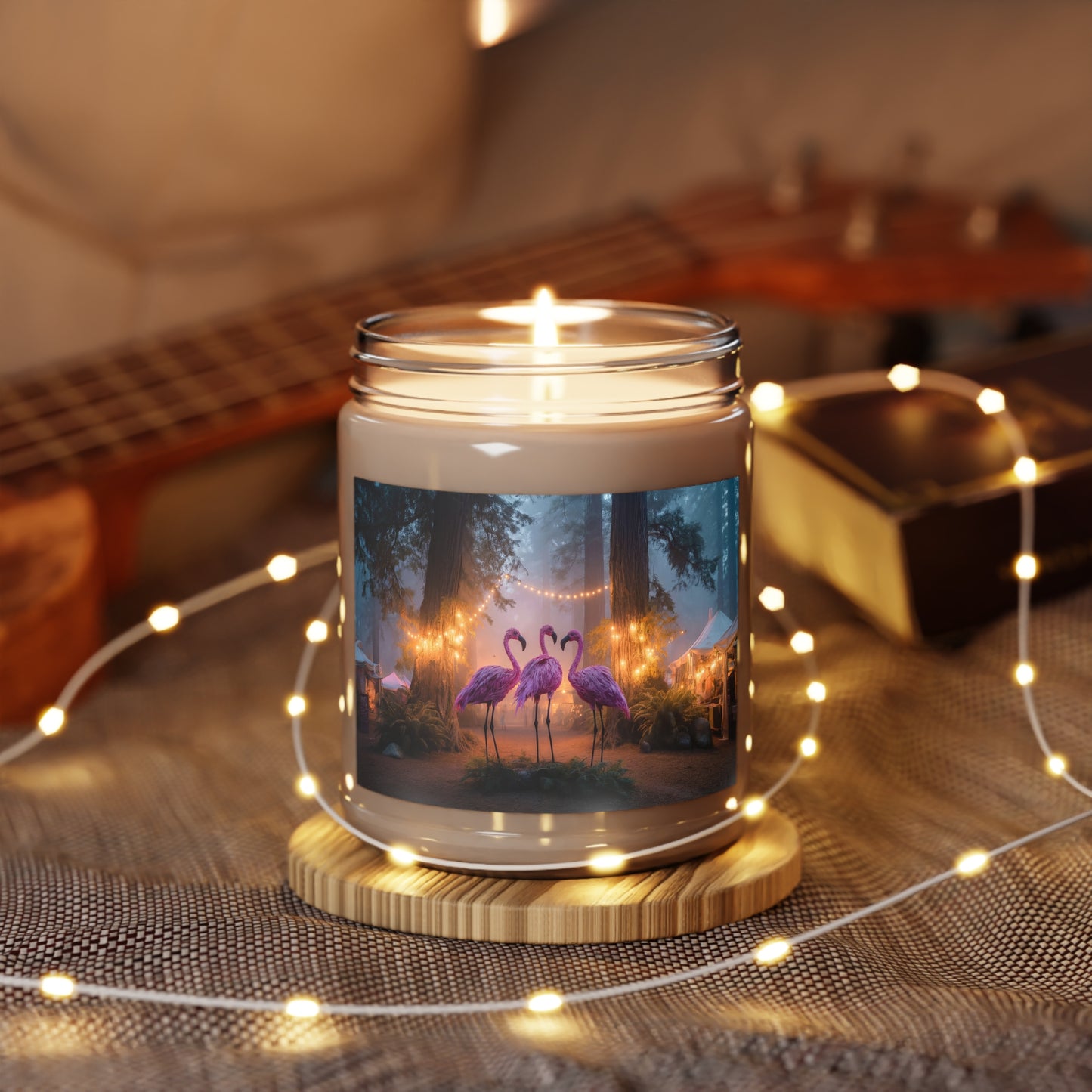 Pink Flamingo Grove Scented Soy Candles with White Lid, 9oz – Midnight Forest Fiesta