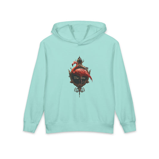 Opulent Flamingo The Ritz Youth Hoodie – Golden Frame Elegance