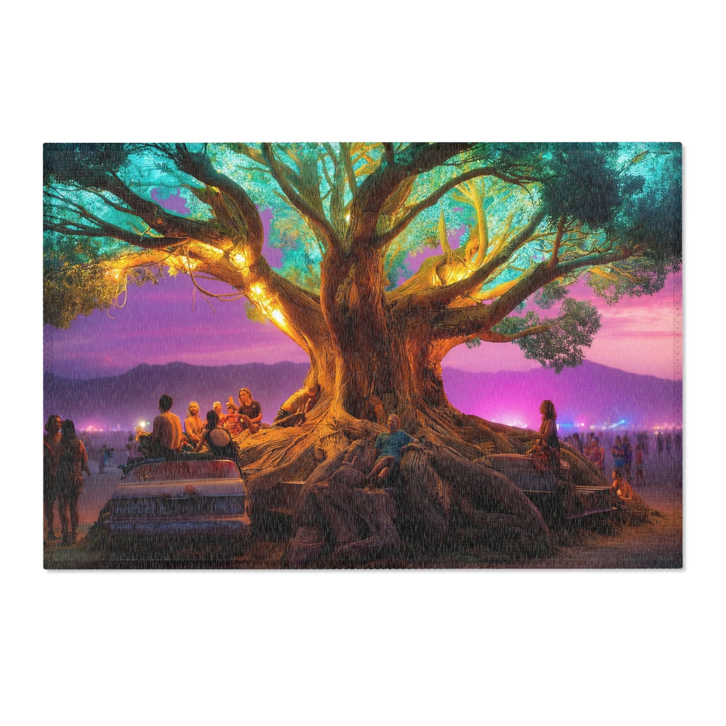 Celestial Tree Area Rugs – Glow of Twilight Festival Dreamscape