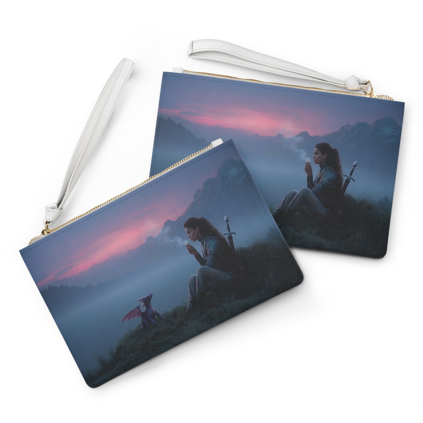 Dragon Sentinel Clutch Bag – Twilight Mountain Companion